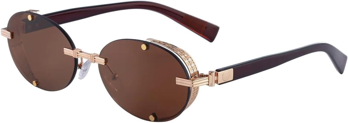 Винтажные овальные солнцезащитные очки для мужчин и женщин, модные, роскошные, в стиле ретро, с металлической оправой, маленькие, для активного отдыха, защита от УФ-излучения UV400 TVTBBVV, Gold Brown
Винтажные овальные солнцезащитные очки для мужчин и женщин, модные, роскошные, в стиле ретро, с металлической оправой, маленькие, для активного отдыха, защита от УФ-излучения UV400 TVTBBVV, Gold Brown