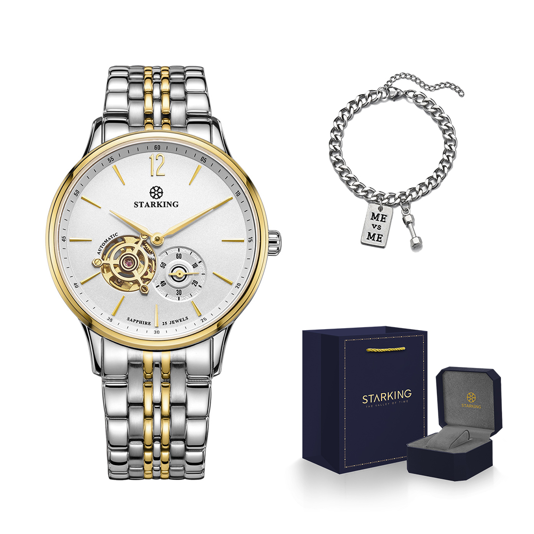 STARKING Часы Automatic Mechanical Movement Stainless Steel Watchband Watch Unisex White Dial
STARKING Часы Automatic Mechanical Movement Stainless Steel Watchband Watch Unisex White Dial