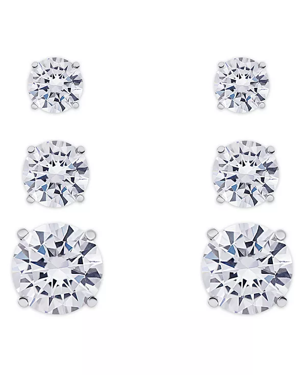 Набор из 3 серег-гвоздиков с градуированными круглыми кристаллами из кубического циркония в серебряной пластине Macy'S, silver
Набор из 3 серег-гвоздиков с градуированными круглыми кристаллами из кубического циркония в серебряной пластине Macy'S, silver