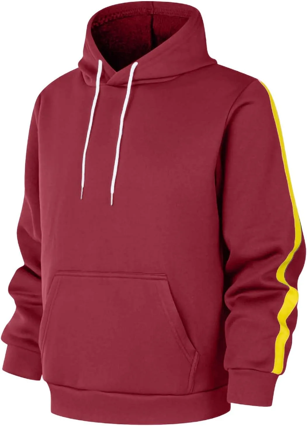 Зимний худи для мужчин с длинным рукавом и желтой полосой сбоку
Зимний худи для мужчин с длинным рукавом и желтой полосой сбоку