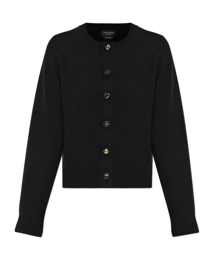 Шерстяной кардиган Kate Spade, черный
Шерстяной кардиган Kate Spade, черный
