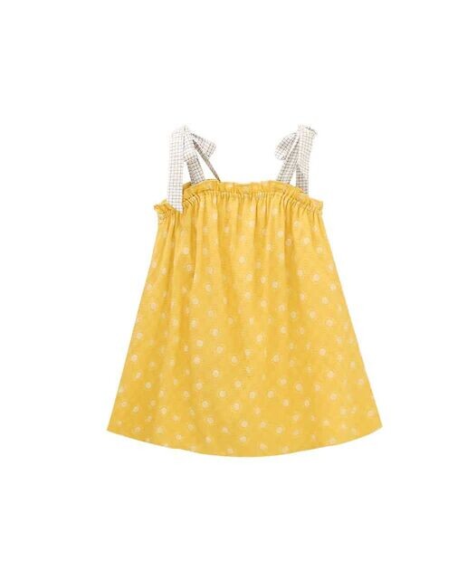 Платье для девочки с принтом «солнце» и контрастными бретелями Dadati, горчичный
Платье для девочки с принтом «солнце» и контрастными бретелями Dadati, горчичный
