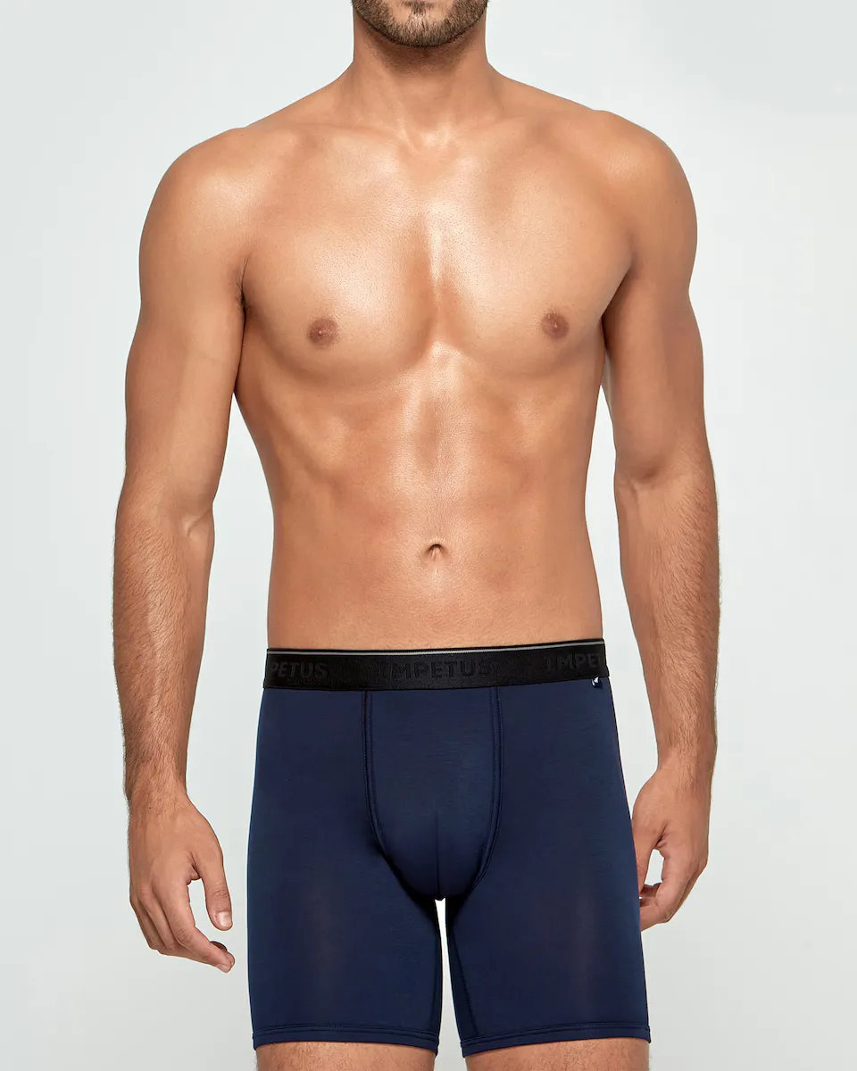 Мужские длинные трикотажные шорты-боксеры из лиоцелла Impetus, тёмно-синий
Мужские длинные трикотажные шорты-боксеры из лиоцелла Impetus, тёмно-синий