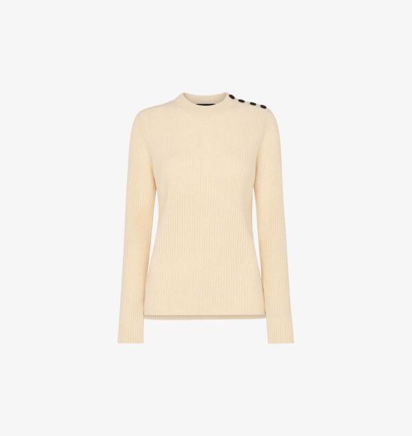 Длинный шерстяной джемпер с резинкой и застежкой на плечо Whistles, бежевый
Длинный шерстяной джемпер с резинкой и застежкой на плечо Whistles, бежевый