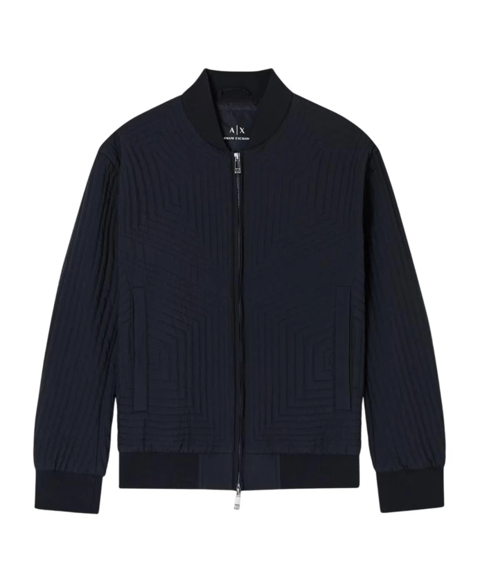 Черная куртка-бомбер с геометрическим узором Armani Exchange, черный
Черная куртка-бомбер с геометрическим узором Armani Exchange, черный