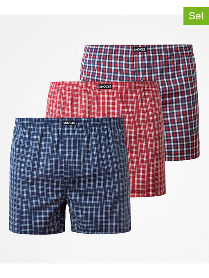 SNOCKS Комплект из 3 штук: боксерские трусы сине-красного цвета
SNOCKS Комплект из 3 штук: боксерские трусы сине-красного цвета