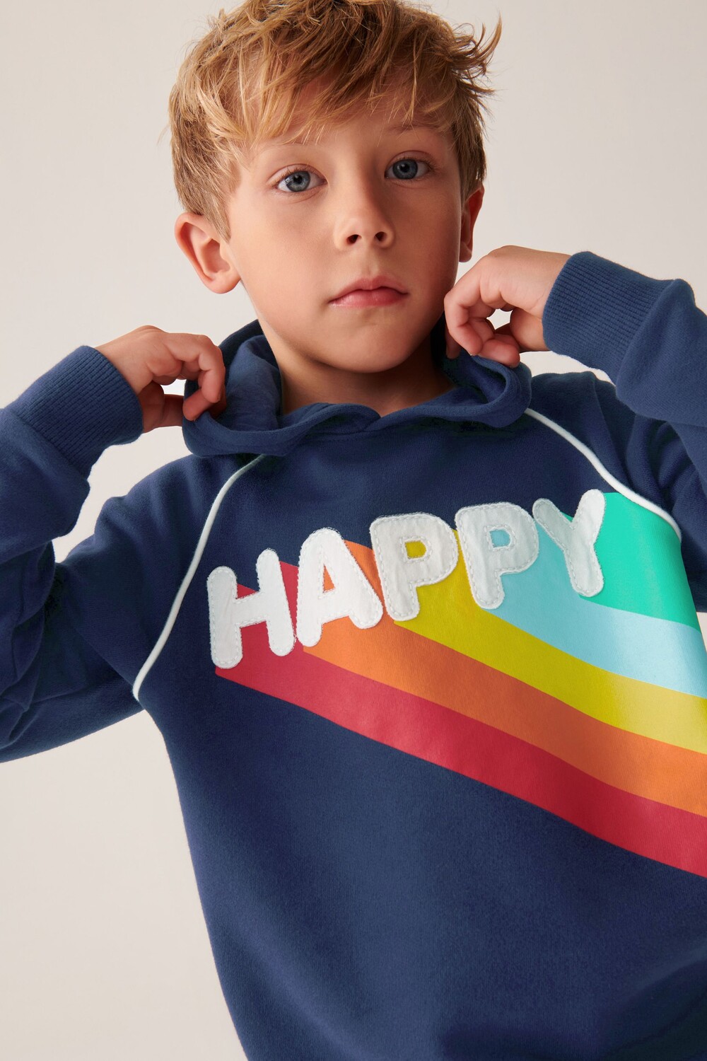 Радужная толстовка с капюшоном Little Bird By Jools Oliver, синий 
Радужная толстовка с капюшоном Little Bird By Jools Oliver, синий