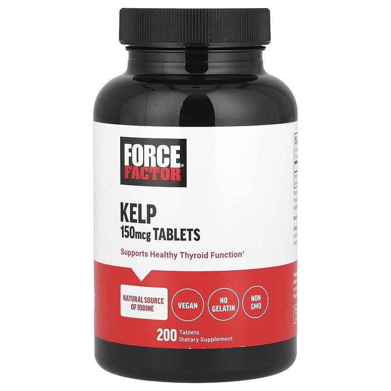 Force Factor, Kelp, 150 mcg, 200 Tablets
Force Factor, Kelp, 150 mcg, 200 Tablets
