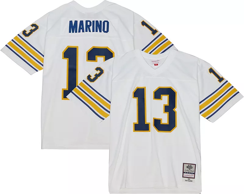 Мужская футбольная майка Mitchell & Ness Pitt Panthers № 13 белая 1981 года Dan Marino Legacy Big & Tall
Мужская футбольная майка Mitchell & Ness Pitt Panthers № 13 белая 1981 года Dan Marino Legacy Big & Tall