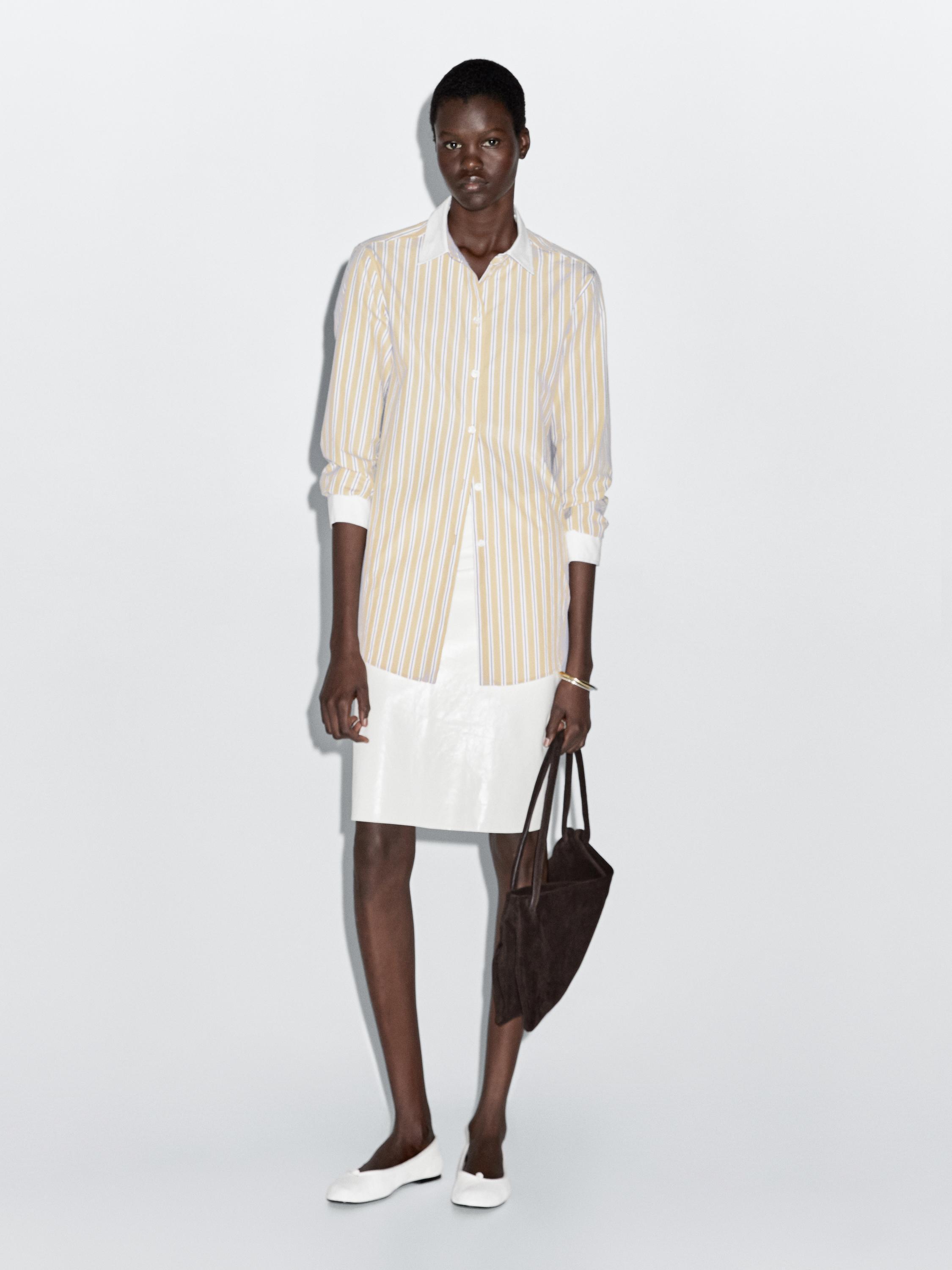 Полосатая рубашка с контрастной деталью Massimo Dutti, Vanilla
Полосатая рубашка с контрастной деталью Massimo Dutti, Vanilla