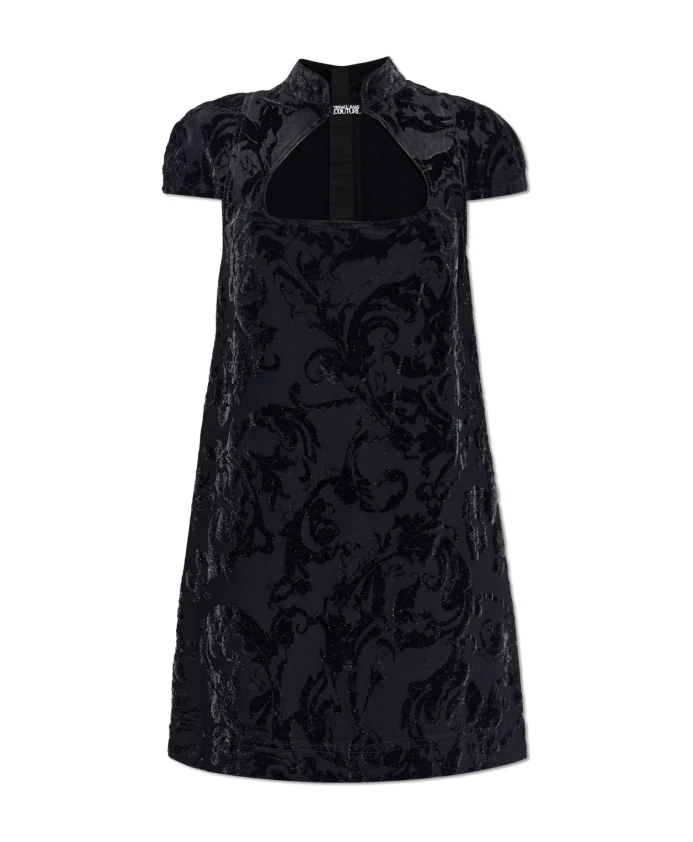 Платье с бархатным узором Versace Jeans Couture, черный
Платье с бархатным узором Versace Jeans Couture, черный