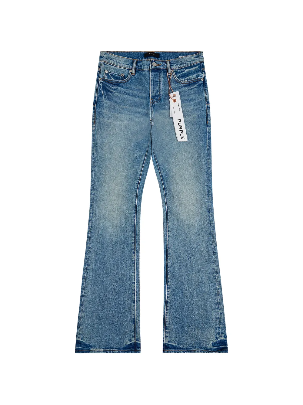 Джинсы-клеш с эффектом поношенности Purple Brand, синий
Джинсы-клеш с эффектом поношенности Purple Brand, синий