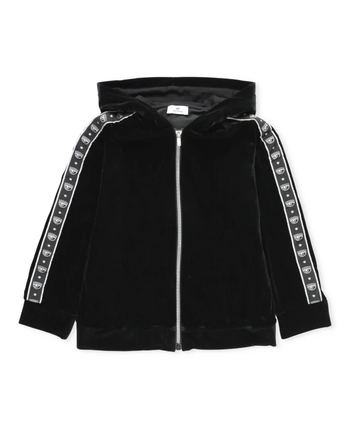 Толстовка R из синели с капюшоном Chiara Ferragni Collection, черный
Толстовка R из синели с капюшоном Chiara Ferragni Collection, черный