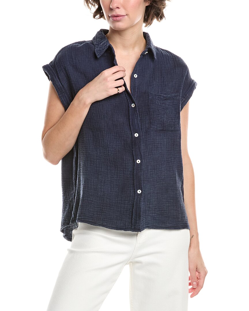 Nanette Lepore Рубашка на пуговицах Nanette Nanette Lepore, синий 
Nanette Lepore Рубашка на пуговицах Nanette Nanette Lepore, синий