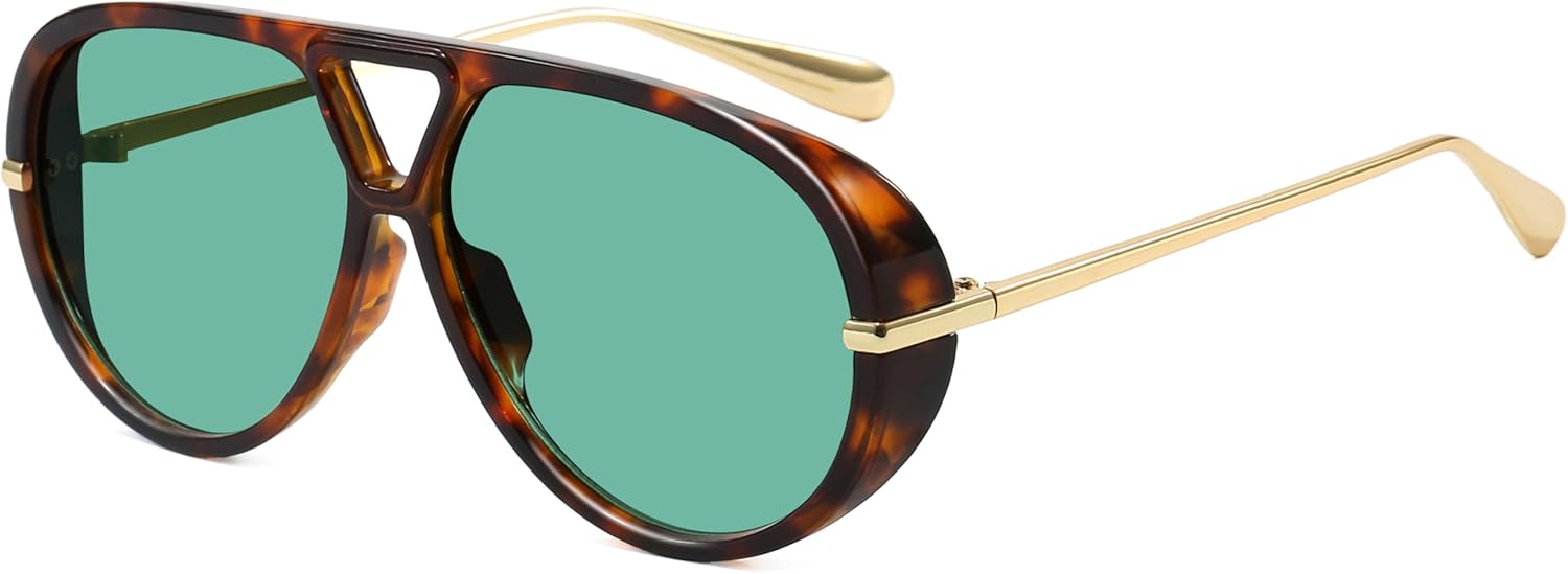 Модные солнцезащитные очки-авиаторы большого размера для женщин и мужчин, ретро-очки в форме большого круглого щита, винтажные солнцезащитные очки SevenColor, Tortoise/Green
Модные солнцезащитные очки-авиаторы большого размера для женщин и мужчин, ретро-очки в форме большого круглого щита, винтажные солнцезащитные очки SevenColor, Tortoise/Green