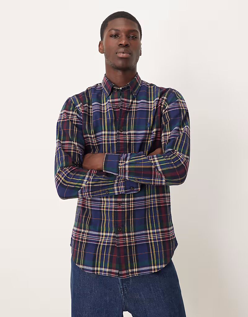 Рубашка оксфорд с логотипом, клетчатая, с начесом Polo Ralph Lauren, темно-синий
Рубашка оксфорд с логотипом, клетчатая, с начесом Polo Ralph Lauren, темно-синий