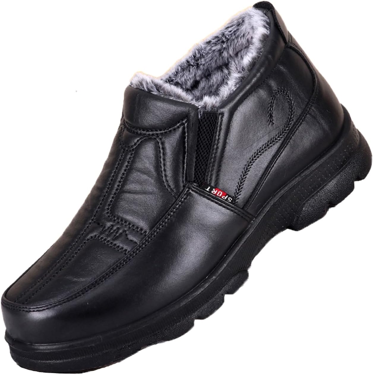 Мужские зимние ботинки Helenbra с кожей и теплой меховой подкладкой, противоскользящие, удобные, для средних и пожилых, легкие повседневные слипоны для прогулок на открытом воздухе, черный
Мужские зимние ботинки Helenbra с кожей и теплой меховой подкладкой, противоскользящие, удобные, для средних и пожилых, легкие повседневные слипоны для прогулок на открытом воздухе, черный