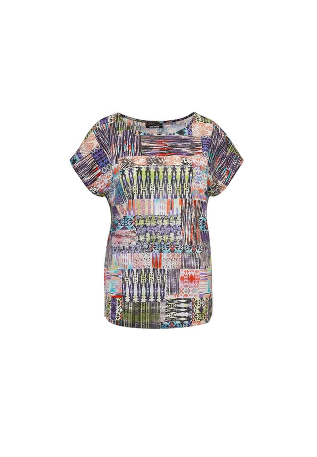 Короткий размер: сверхлегкая блузка с принтом из чистого хлопка. Goldner, мультиколор
Короткий размер: сверхлегкая блузка с принтом из чистого хлопка. Goldner, мультиколор