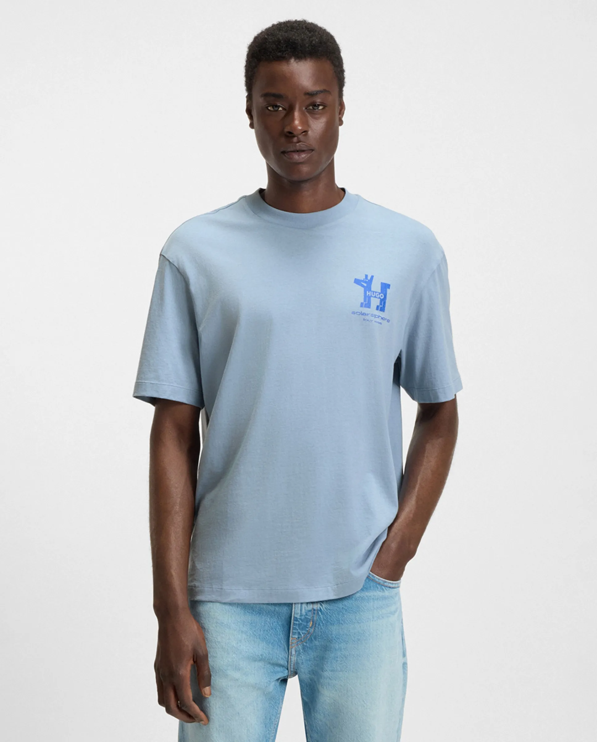 Мужская футболка с коротким рукавом Hugo, синий
Мужская футболка с коротким рукавом Hugo, синий