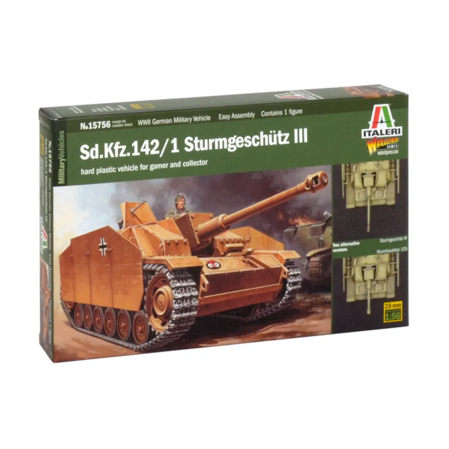 Sd.Kfz.142/1 Sturmgeschutz III (Германия), Military Vehicles - WWII, Bolt Action Compatible (28mm) (1:56) (Italeri-Warlord)
Sd.Kfz.142/1 Sturmgeschutz III (Германия), Military Vehicles - WWII, Bolt Action Compatible (28mm) (1:56) (Italeri-Warlord)
