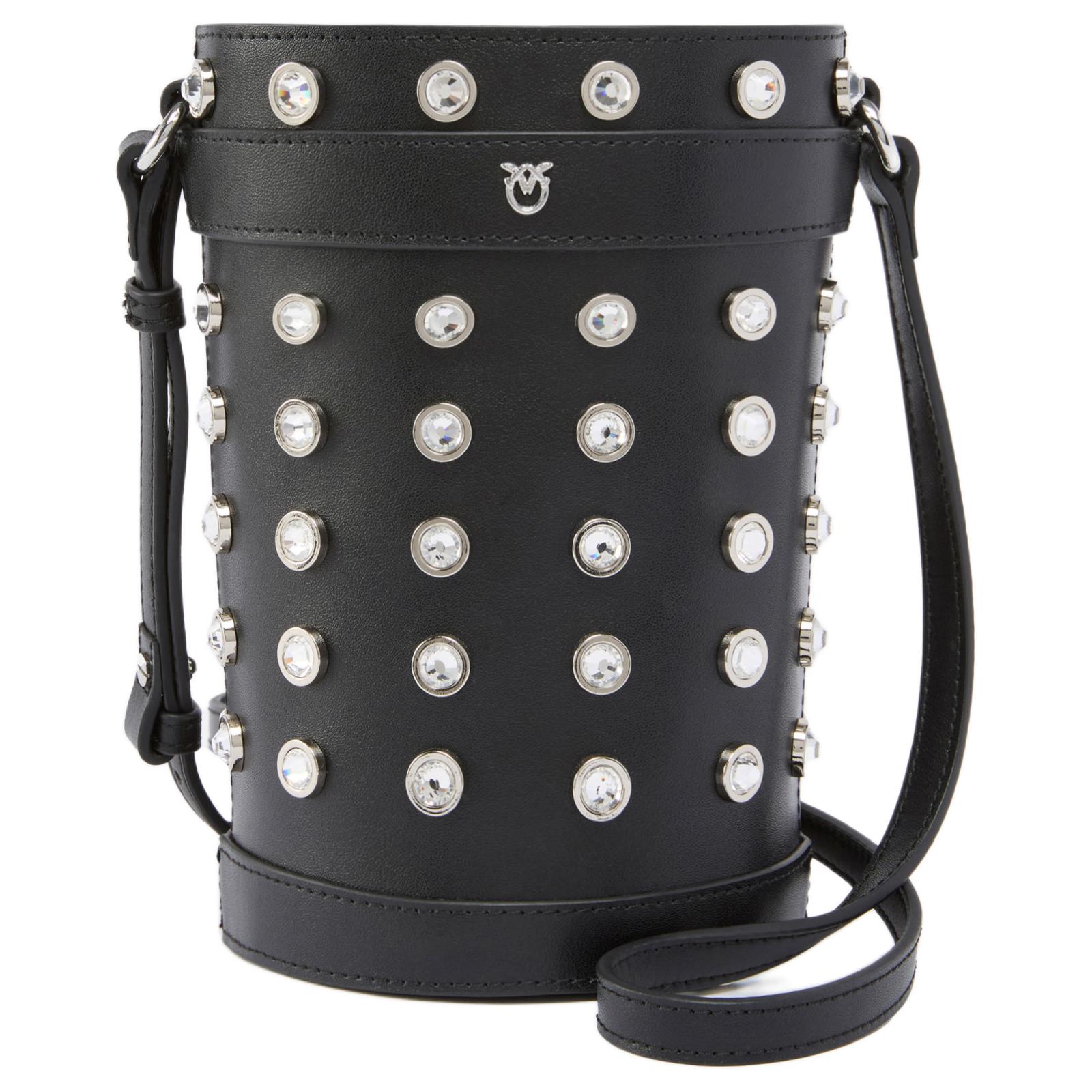 PINKO Сумка-ведро Love Birds Series из коровьей кожи, маленькая женская сумка через плечо black
PINKO Сумка-ведро Love Birds Series из коровьей кожи, маленькая женская сумка через плечо black