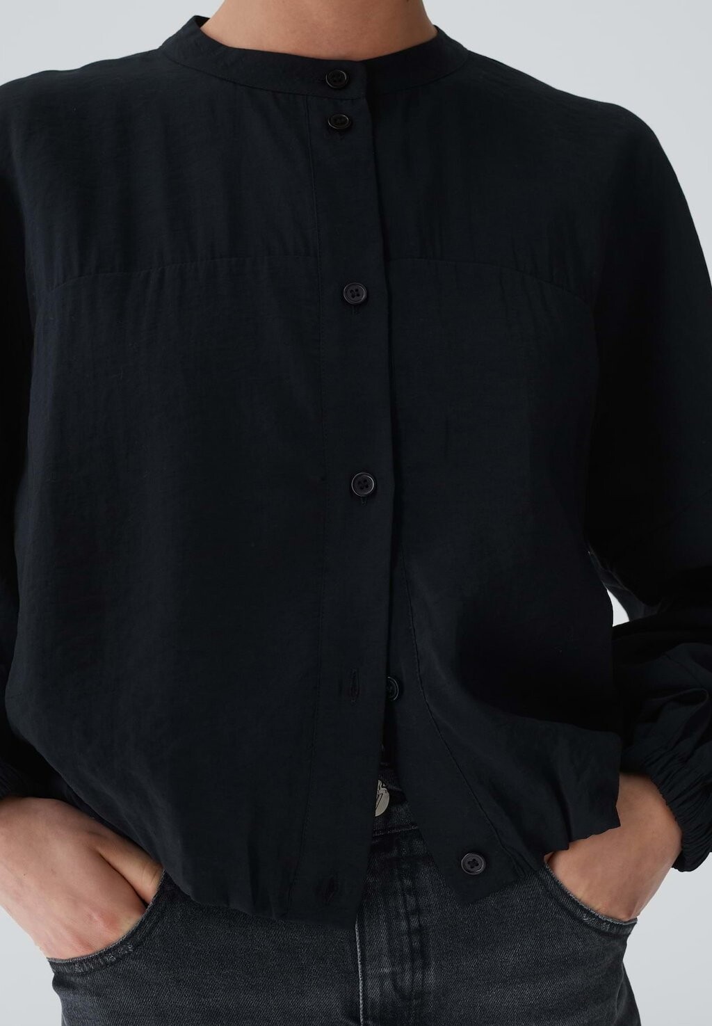 Блузка на пуговицах FELONO Opus, черный
Блузка на пуговицах FELONO Opus, черный