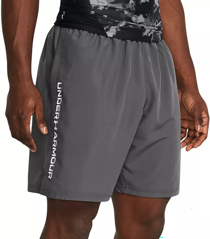 Мужские шорты из технической ткани Under Armour 7 дюймов с надписью, цвет Castlerock/White
Мужские шорты из технической ткани Under Armour 7 дюймов с надписью, цвет Castlerock/White