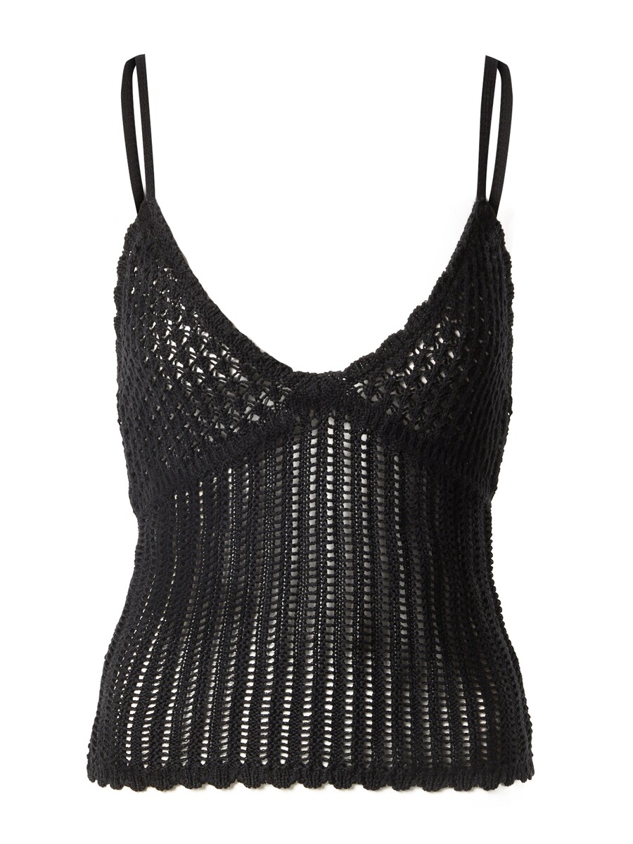 Вязаный топ LENI KLUM x ABOUT YOU Liv, черный 
Вязаный топ LENI KLUM x ABOUT YOU Liv, черный