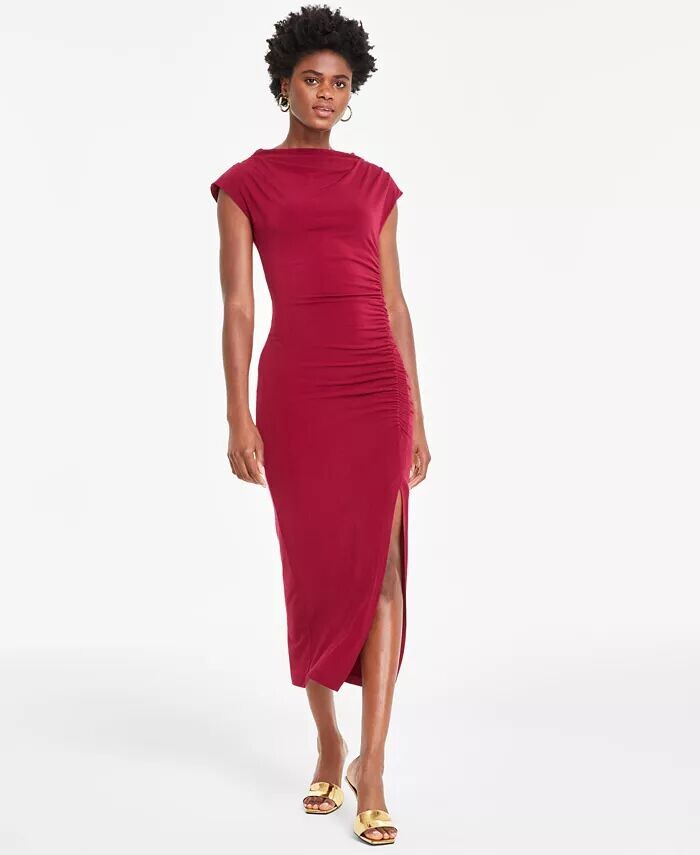 Женское облегающее платье со сборками и воротником-воронкой Robbie Bee, красный
Женское облегающее платье со сборками и воротником-воронкой Robbie Bee, красный