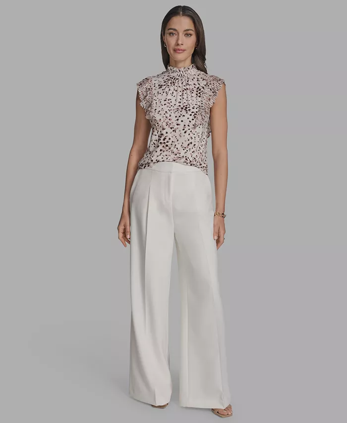 Женский трикотажный топ с принтом и воротником-стойкой, рукавами-крылышками BCBG, белый
Женский трикотажный топ с принтом и воротником-стойкой, рукавами-крылышками BCBG, белый