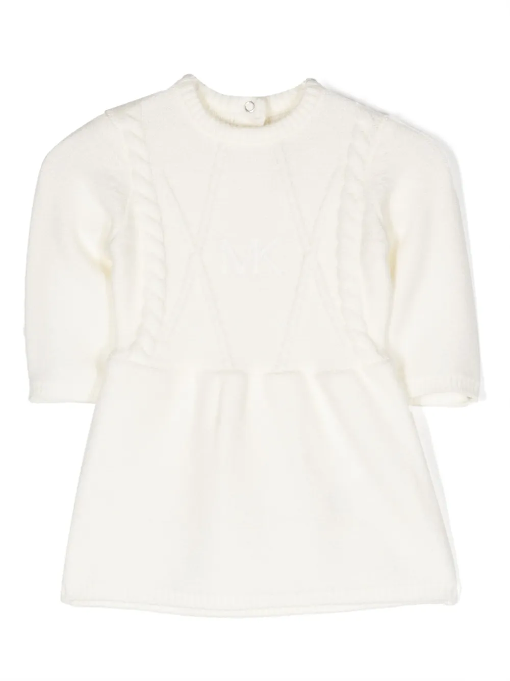 Трикотажное платье с вышитым логотипом Michael Kors Kids, белый
Трикотажное платье с вышитым логотипом Michael Kors Kids, белый