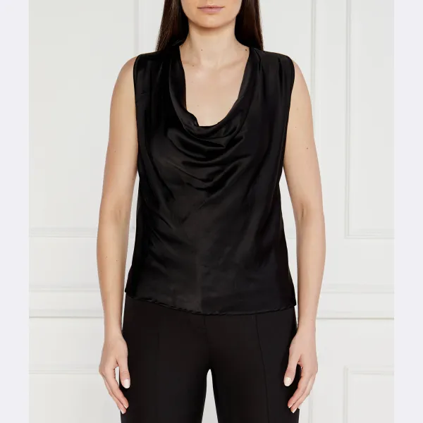 Атласная блузка обычного кроя Liu Jo, черный 
Атласная блузка обычного кроя Liu Jo, черный