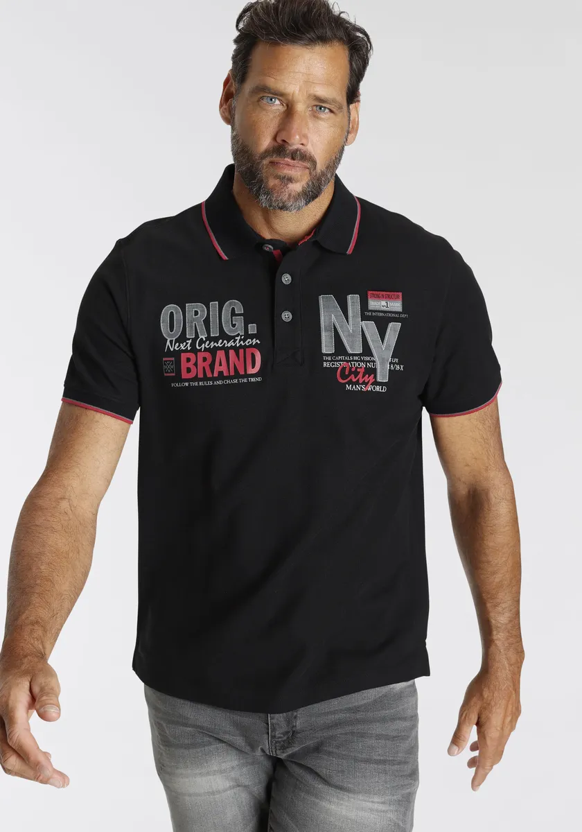 Рубашка-поло Man's World с принтом на груди, черный
Рубашка-поло Man's World с принтом на груди, черный