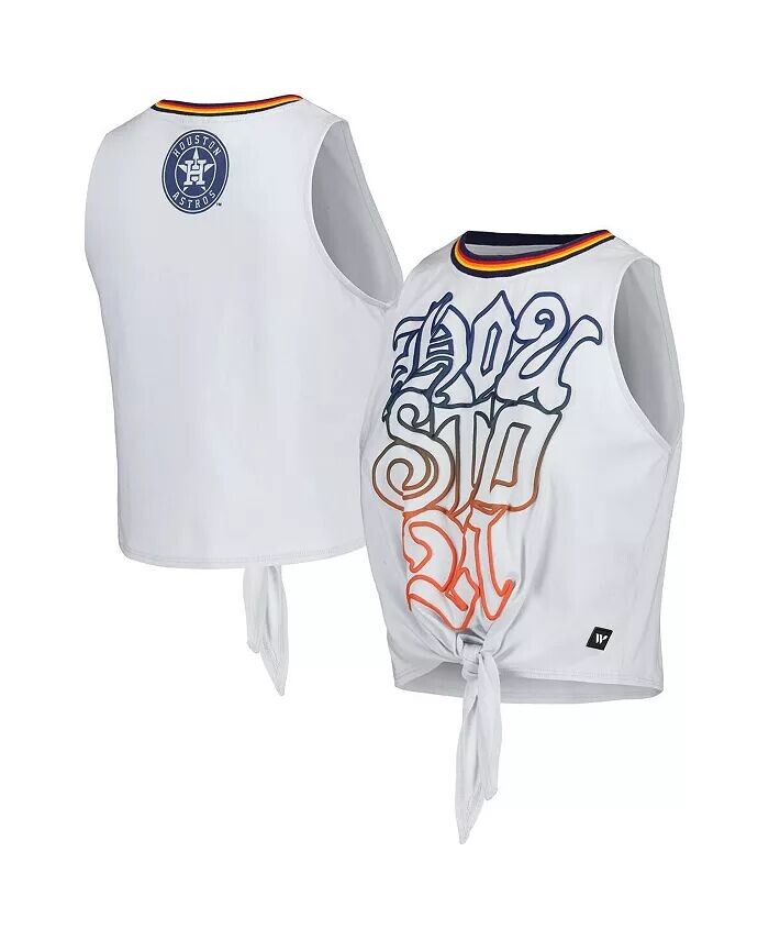 Женская серая майка Houston Astros с перекрученным завязкой спереди The Wild Collective
Женская серая майка Houston Astros с перекрученным завязкой спереди The Wild Collective