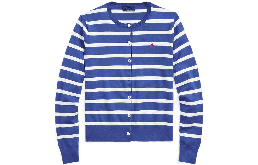 Трикотажная женская синяя футболка Polo Ralph Lauren 
Трикотажная женская синяя футболка Polo Ralph Lauren