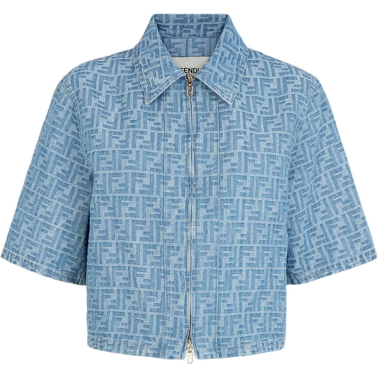 Фф Жаккардовая Джинсовая Куртка на Молнии FENDI, Светло-голубой
Фф Жаккардовая Джинсовая Куртка на Молнии FENDI, Светло-голубой