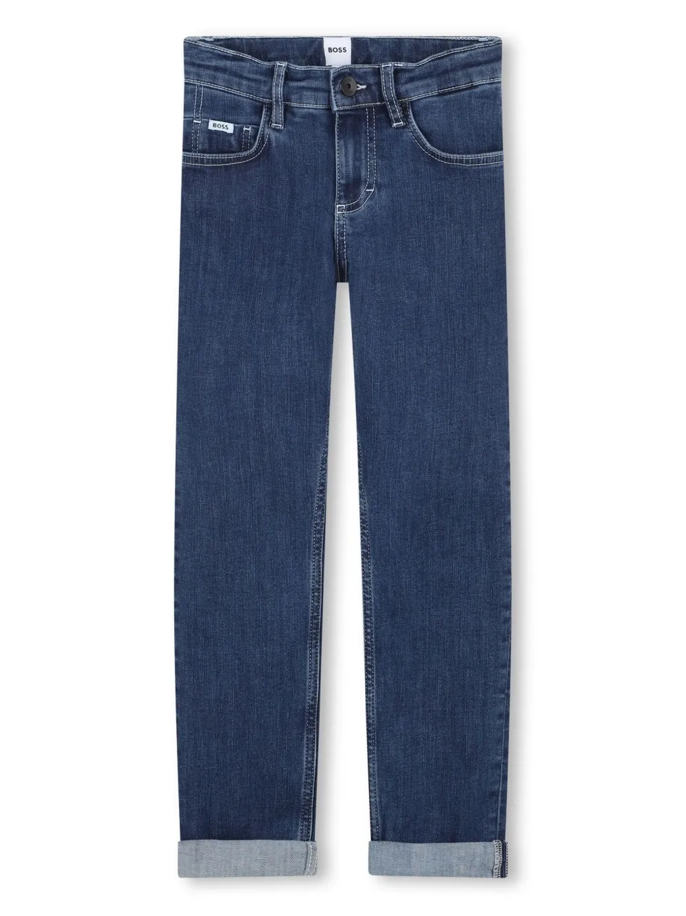 Джинсы с подворотами BOSS Kidswear, синий
Джинсы с подворотами BOSS Kidswear, синий