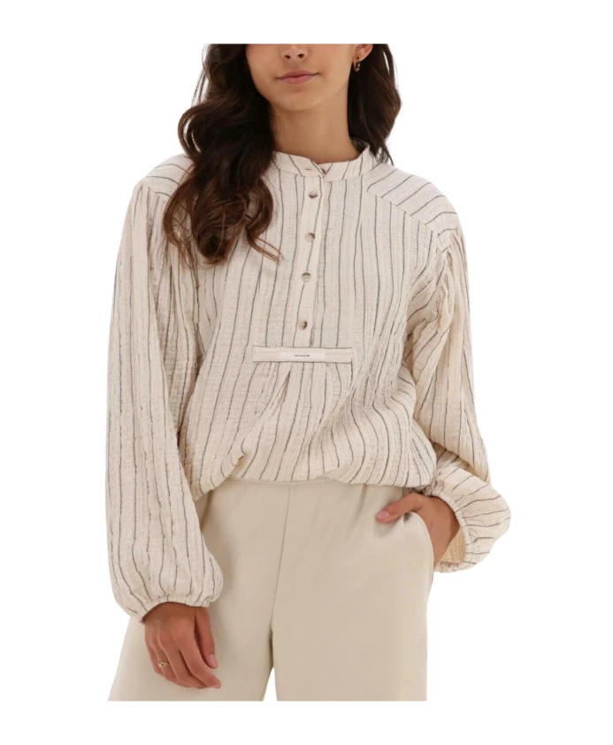 Блузка Рубашка оверсайз с люрексом 10Days, бежевый
Блузка Рубашка оверсайз с люрексом 10Days, бежевый