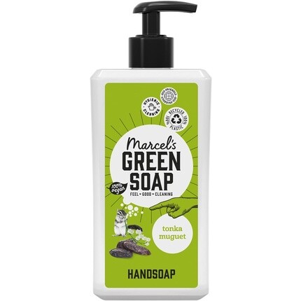 Мыло для рук Tonka & Muguet Дозатор для мытья рук 100 % экологичность 100 % веганство 97 % биоразлагаемое 500 мл, Marcel'S Green Soap
Мыло для рук Tonka & Muguet Дозатор для мытья рук 100 % экологичность 100 % веганство 97 % биоразлагаемое 500 мл, Marcel'S Green Soap