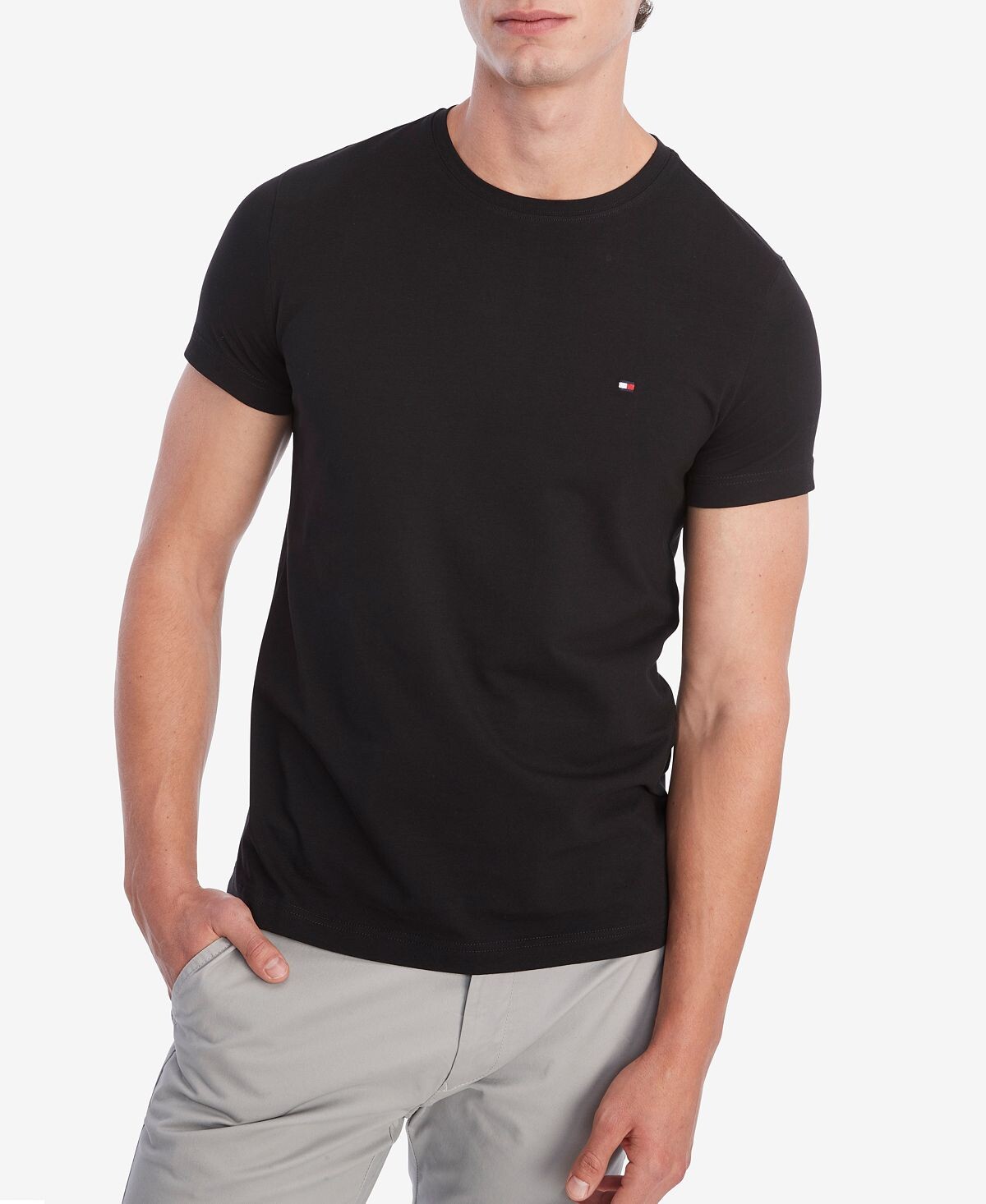 Мужская футболка узкого кроя из эластичного хлопка Tommy Hilfiger
Мужская футболка узкого кроя из эластичного хлопка Tommy Hilfiger