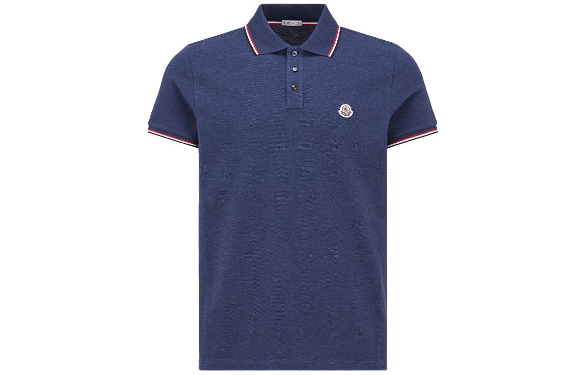 Поло с логотипом на заплатке Moncler, синий
Поло с логотипом на заплатке Moncler, синий