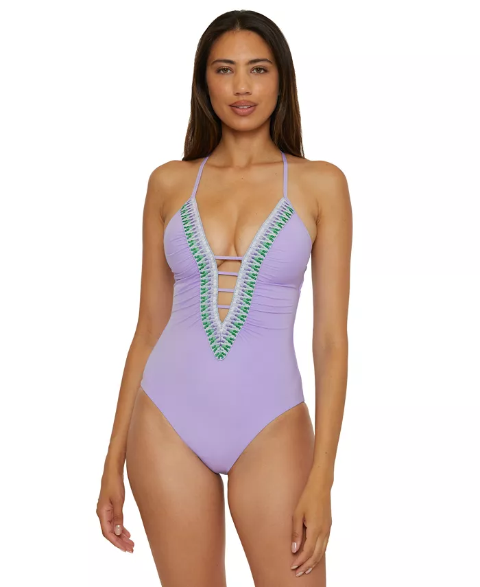 Женский цельнокроеный купальник Fiesta с глубоким вырезом Becca, фиолетовый
Женский цельнокроеный купальник Fiesta с глубоким вырезом Becca, фиолетовый