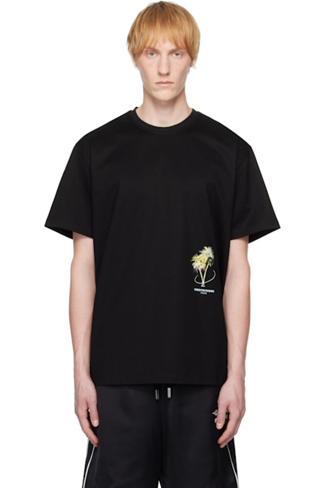 Черная футболка с изображением пальмы WOOYOUNGMI
Черная футболка с изображением пальмы WOOYOUNGMI