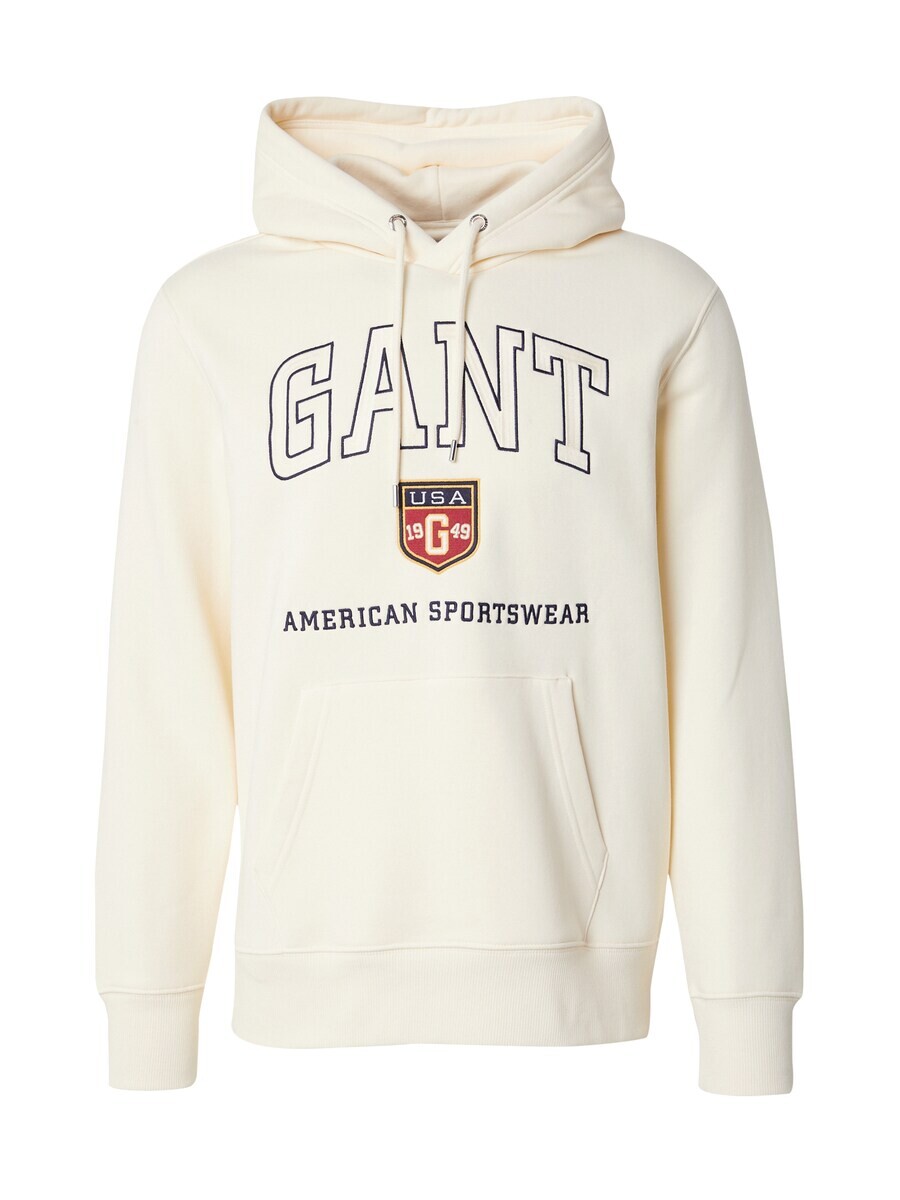 Толстовка с капюшоном GANT Sweatshirt, кремовый 
Толстовка с капюшоном GANT Sweatshirt, кремовый