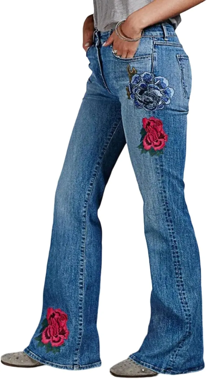 Джинсы женские с вышивкой floral bell bottom mid rise Guyuati
Джинсы женские с вышивкой floral bell bottom mid rise Guyuati