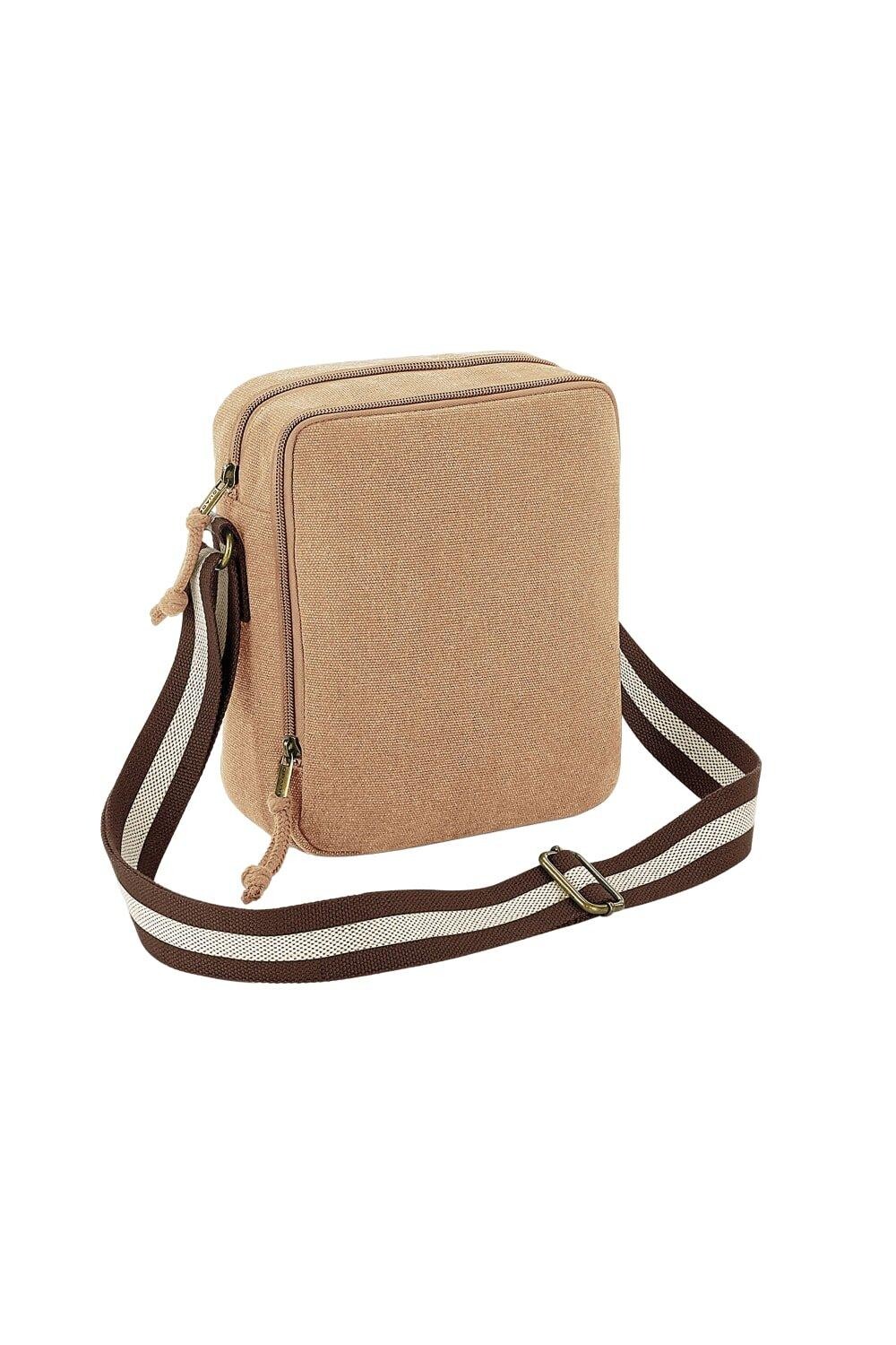 Винтажная холщовая сумка через плечо Quadra, коричневый
Винтажная холщовая сумка через плечо Quadra, коричневый