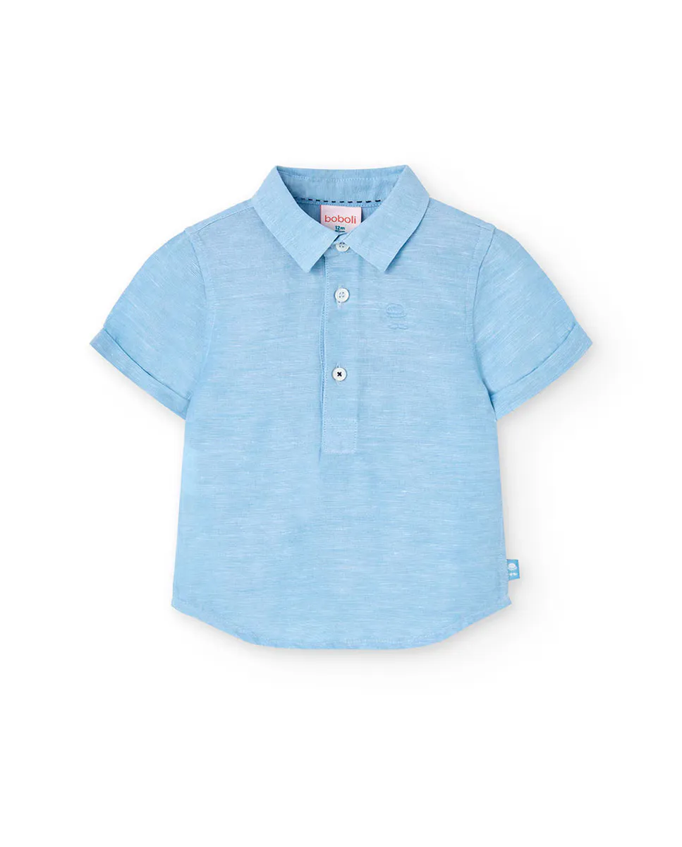 Рубашка с короткими рукавами и воротником-поло для мальчика Boboli, синий
Рубашка с короткими рукавами и воротником-поло для мальчика Boboli, синий