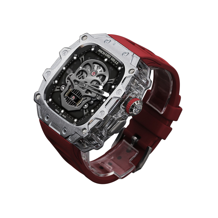 Akkerds Часы Apple Alloy Case Material Ultra2/1 Generation, Silver Case Transparent Middle Frame Red Fluoroelastomer Single-Clasp Strap
Akkerds Часы Apple Alloy Case Material Ultra2/1 Generation, Silver Case Transparent Middle Frame Red Fluoroelastomer Single-Clasp Strap