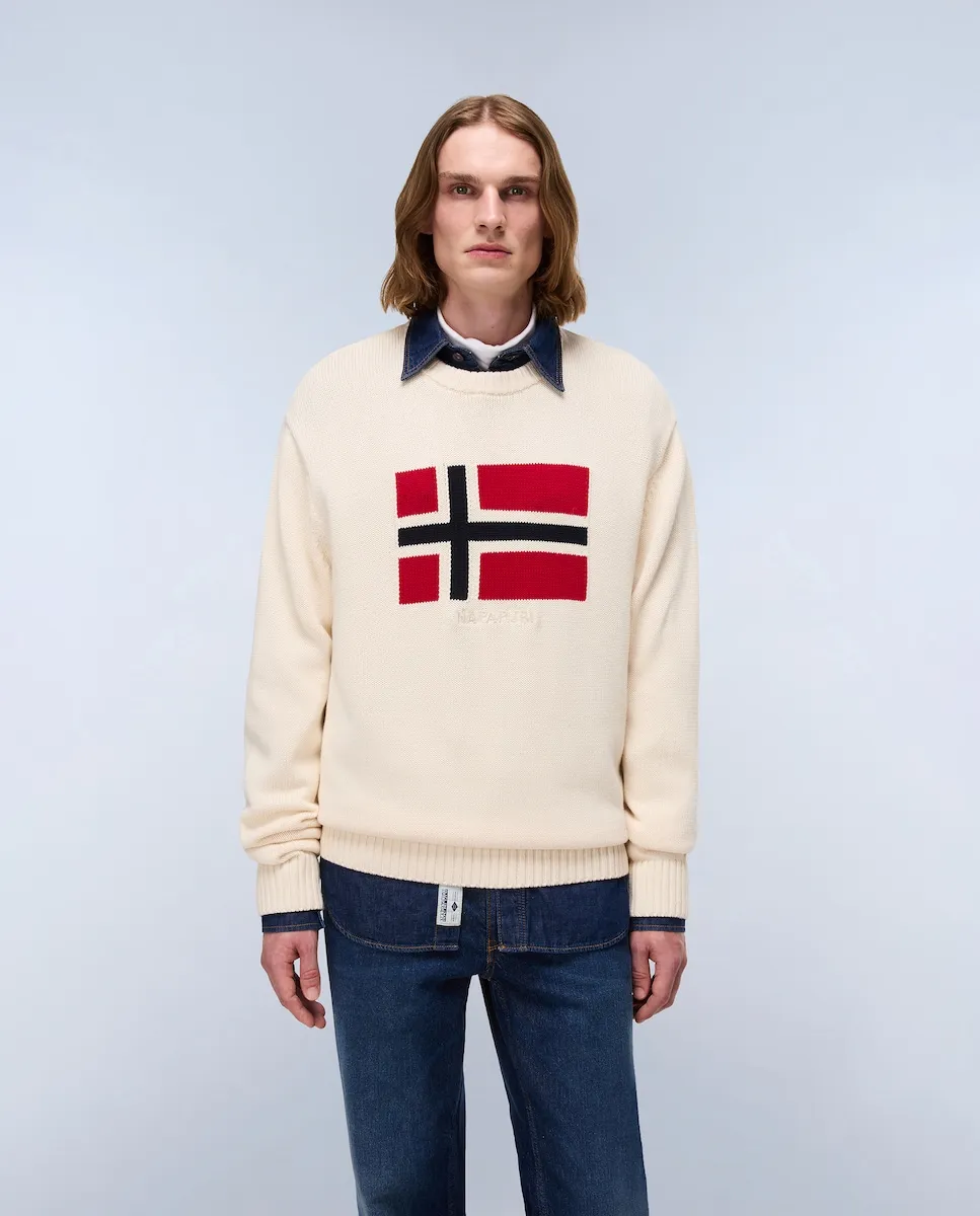 Мужской джемпер темно-синего цвета с круглым вырезом Napapijri
Мужской джемпер темно-синего цвета с круглым вырезом Napapijri