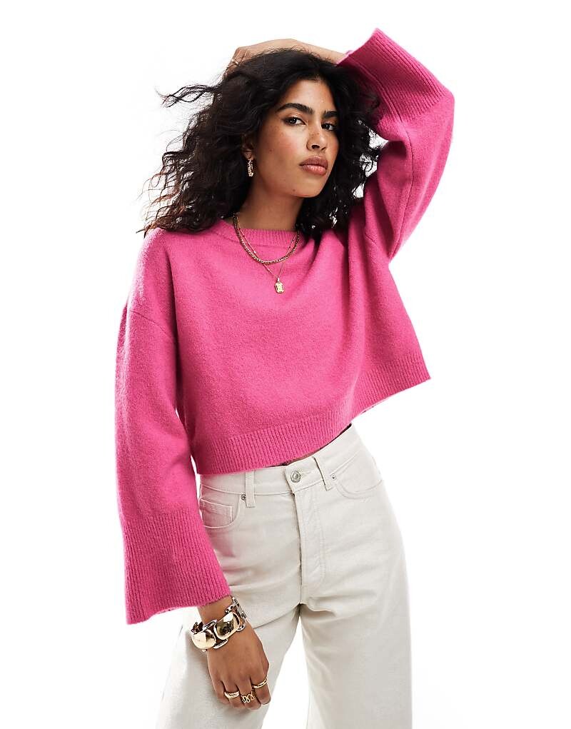 Розовый свитер свободного кроя с круглым вырезом и широкими манжетами ASOS DESIGN
Розовый свитер свободного кроя с круглым вырезом и широкими манжетами ASOS DESIGN